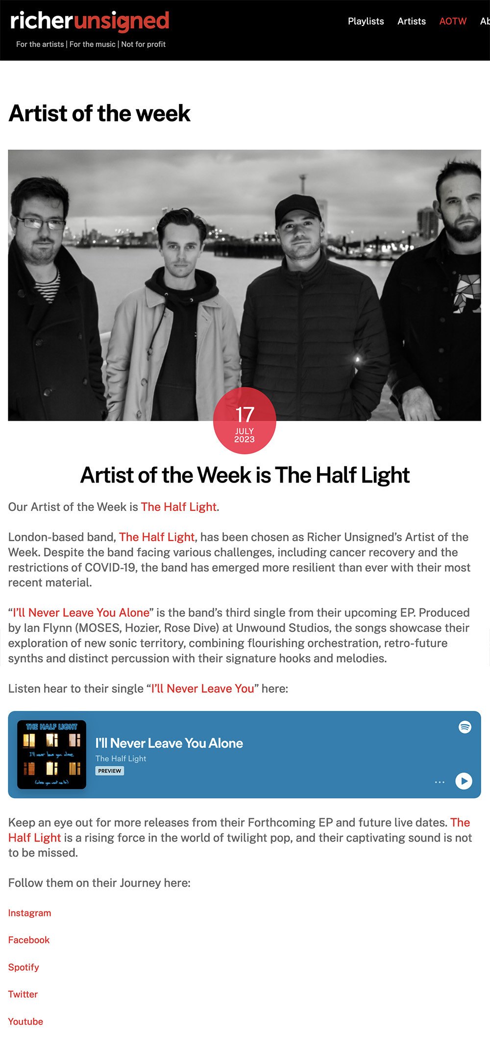Richer Unsigned Artist Of The Week